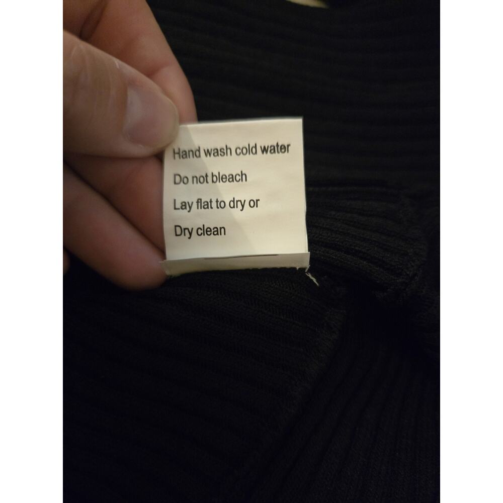 Belladini Women’s Small Black Ribbed Knit Long Cardigan Sweater Duster NWT - Picture 10 of 11